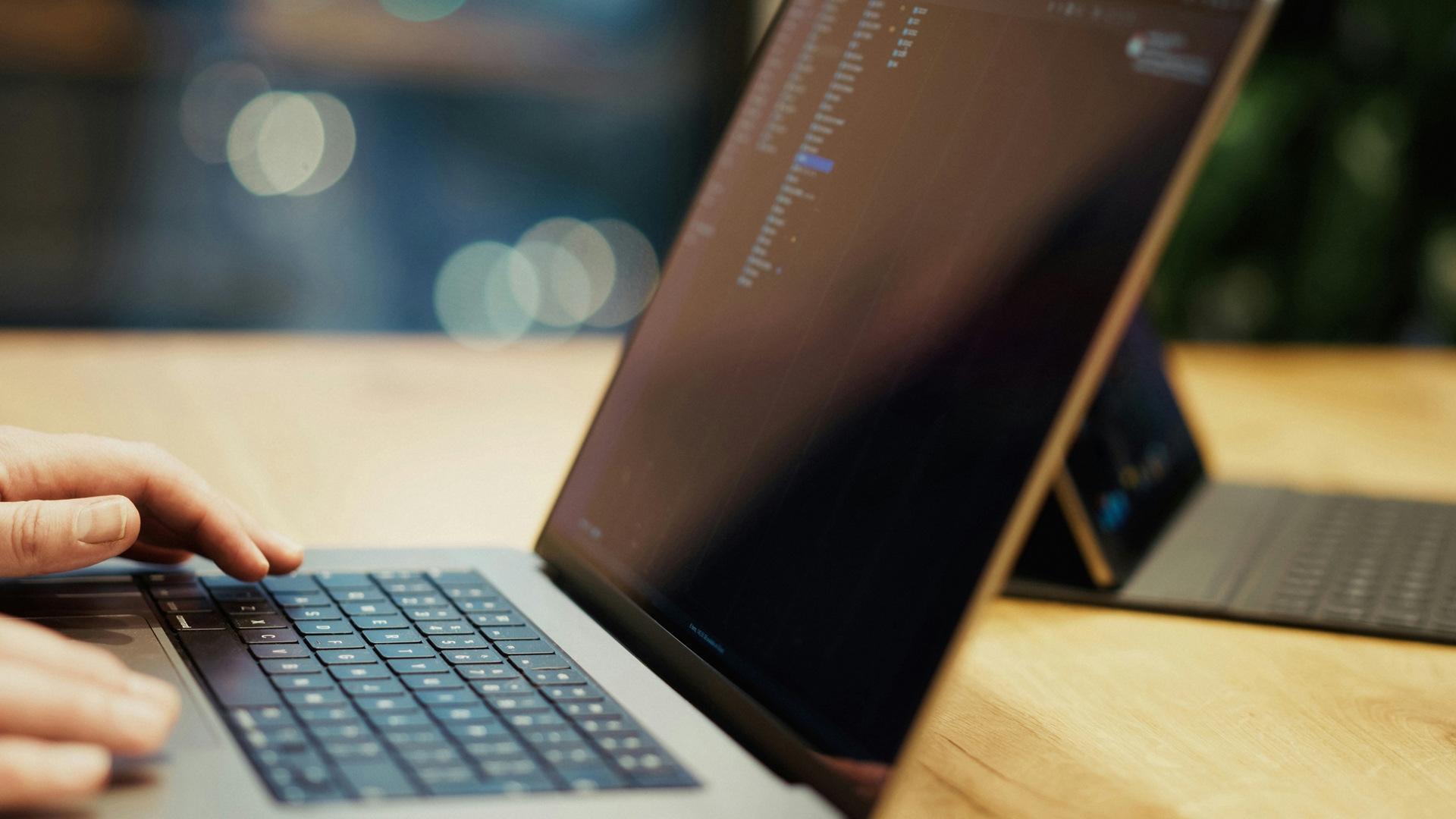 Person using a computer