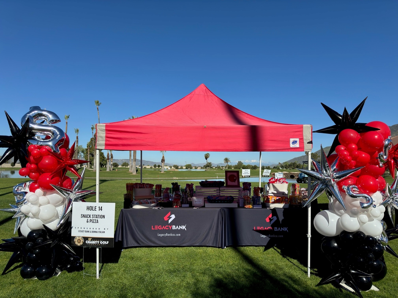 Legacy bank's tent at Soboba Golf event