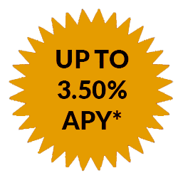  star with rate of up to 3.50% APY* displayed