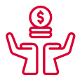 icon of hands holding money